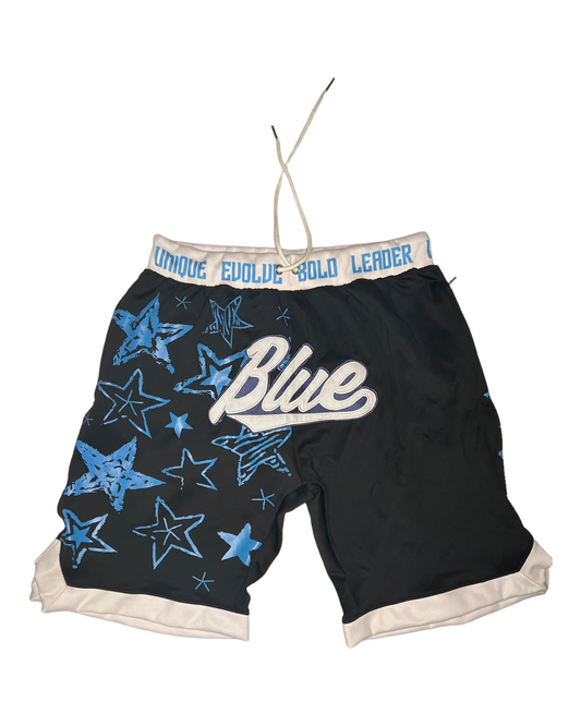Blue Star Black Shorts