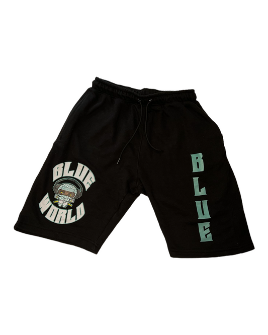 Black Blue World Shorts