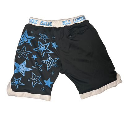 Blue Star Black Shorts